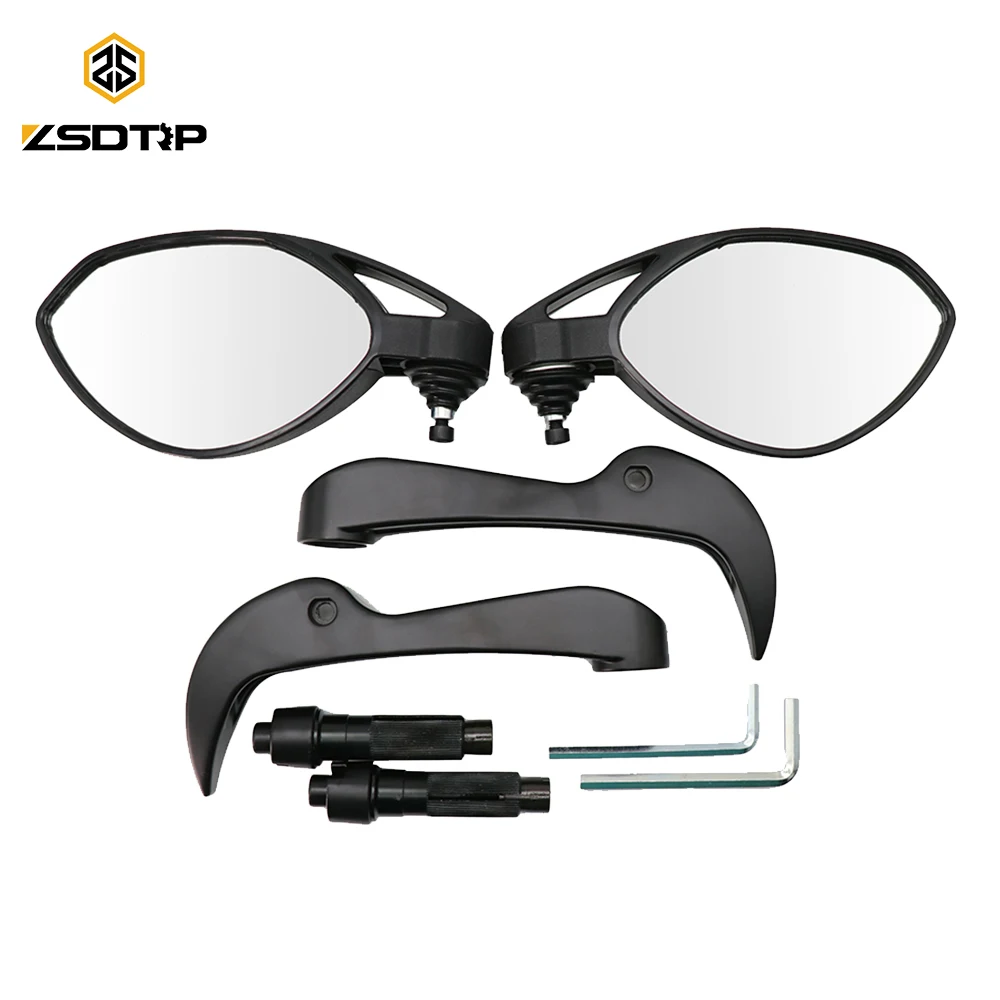 

ZSDTRP 1 Pair 18mm Motorcycle Handlebar End Rear View Mirror Protector Guard Rearview Mirror 128mm×82mm Motorbike Accessories