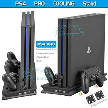 PS4 Pro консоль вертикальная подставка вентилятор охлаждения Play станция 4 контроллер зарядное устройство для sony Playstation 4 PS 4 Pro игры аксессуары
