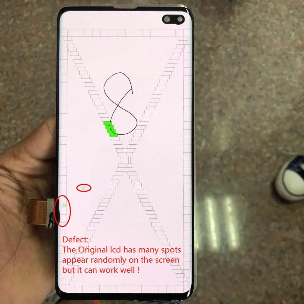 Original S10+ With Many Dots LCDFor SAMSUNG Galaxy