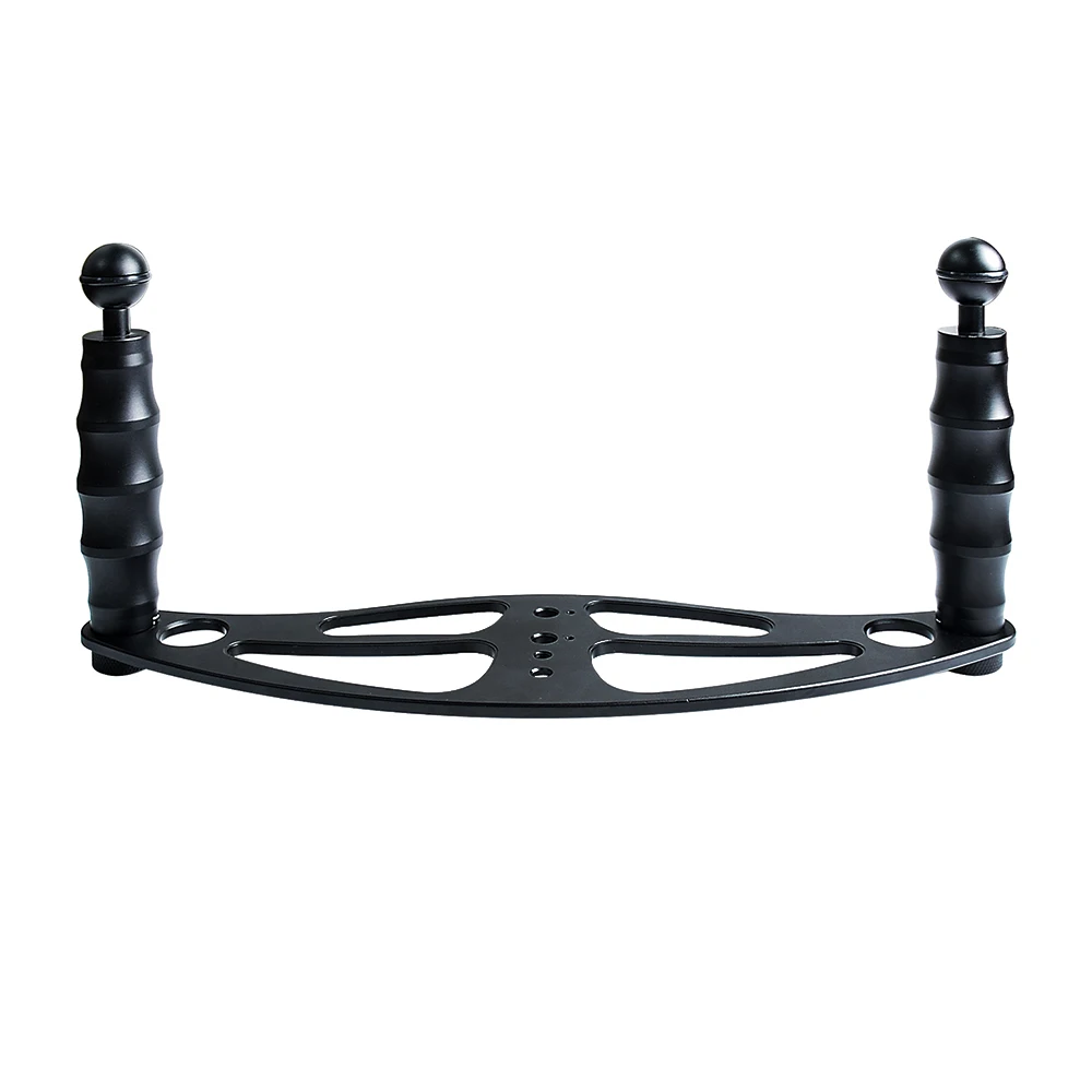 

Handheld Aluminium Alloy Diving Photography Bracket Camera Holder Tray Dual Handle Grip Stabilizer Rig for Action Cameras