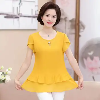 

Tops T Shirt Women Short Sleeve Tshirt Women yellow T Shirt Cotton Tee Shirt Femme