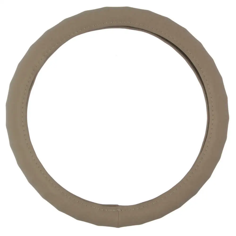 

Sheep Grain Leather 3D Hand Shaped Steering Wheel Cover Set Beige Durable Car Steering Wheel Cover Car Accessories Warm Soft