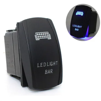 

Cars Switch 3Pcs Bar Rocker Blue LED Lights 20A 12V For UTV Polaris RZR 900 1000
