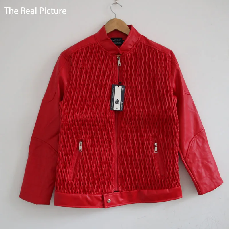 Осенняя красная кожаная мужская куртка, модная мотоциклетная куртка из искусственной кожи, приталенная Мужская куртка, уличная одежда в стиле хип-хоп, Мужская одежда, куртки
