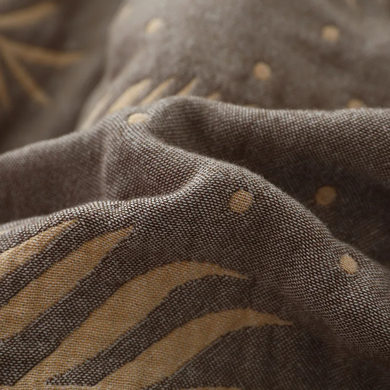 4 слоя бамбукового хлопковое муслиновое одеяло с рисунком водорослей, кровать, диван, путешествия, дышащий стиль, большое мягкое одеяло, Para одеяло