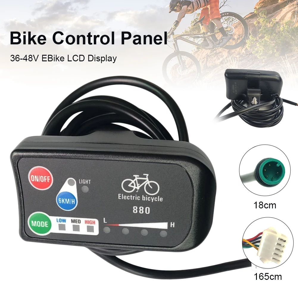 EBike LCD Display 36V 48V LED880 Electric Bike Display for KT Controller Bike Control Panel Bicycle Accessories