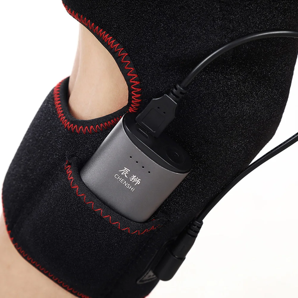 3 Gears Adjustable Temperature Knee Pad Protective Heated Soft Daily USB Charging Brace Pain Relief Support Keep Warm Electric