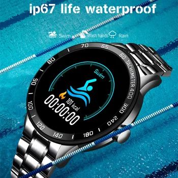 

LIGE Smart Watch Men Fitness Tracker IP67 Waterproof Heart Rate Blood Pressure Pedometer For Android ios Sports smartwatch +Box