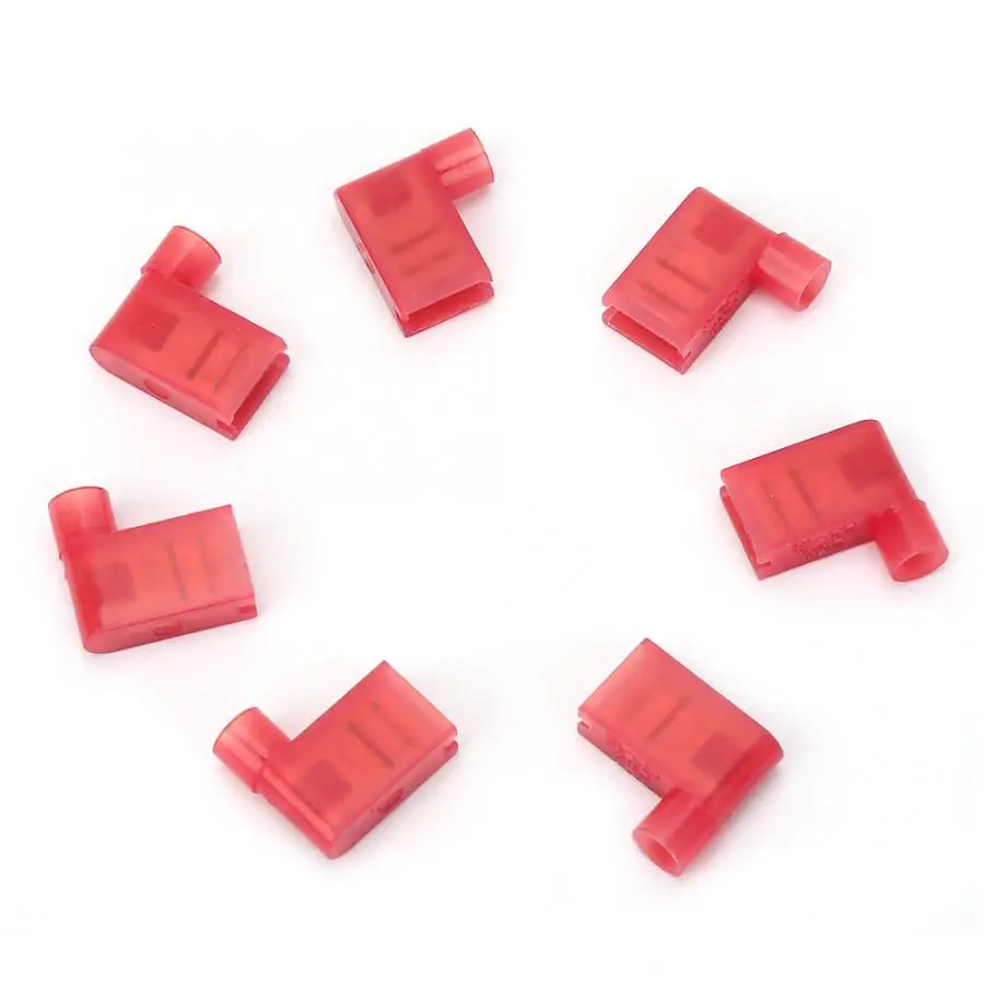 

100 Pcs Insulated Nylon Flag Shape Female Crimp Connector Electric Terminal