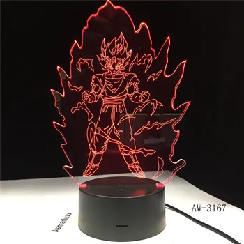 

Dragon Ball LED Lighting Gift Seven Son Goku Acrylic 3D RGB Night Lights USB Leds Table Lamp Touch Control Home 3D Lamp AW-3167