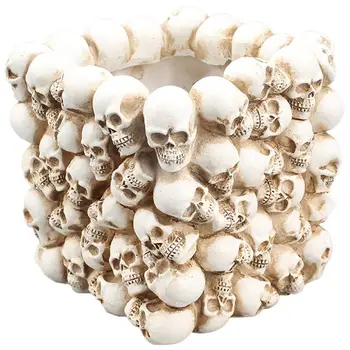 

1pcs Simple Ornaments Creative Square Durable Small Pen Holder Funny Pen Container Skull Pen Container for Home