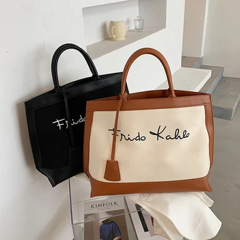 

Fashion Luxury Letter Designer Handbags For Women 2020 PU Leather Lady Tote Shoulder Bag Lager Capacity Shopping Bolsa Feminina