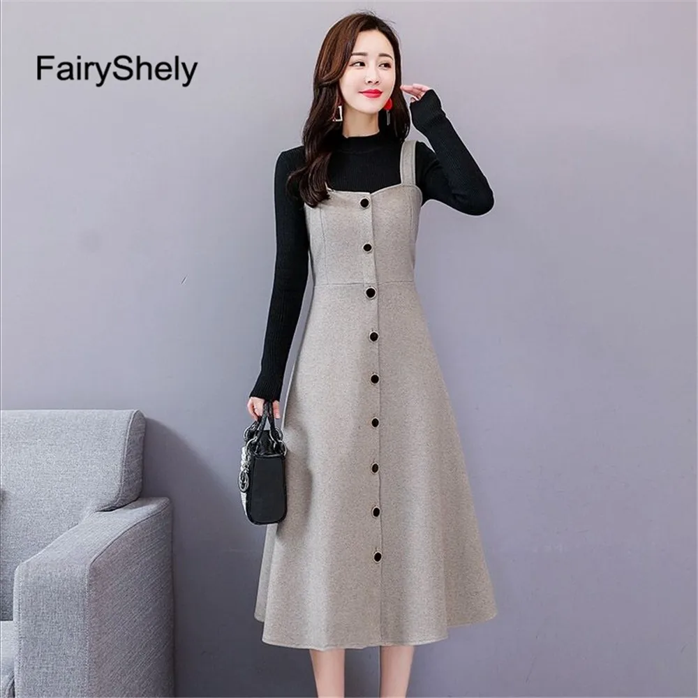 FariyShely Vest Sweater Dress Suit Women 2020