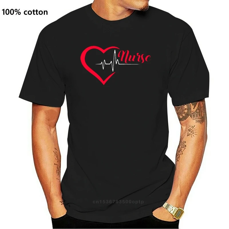 Nurse Heartbeat T-Shirt RN Gift Tee | Мужская одежда