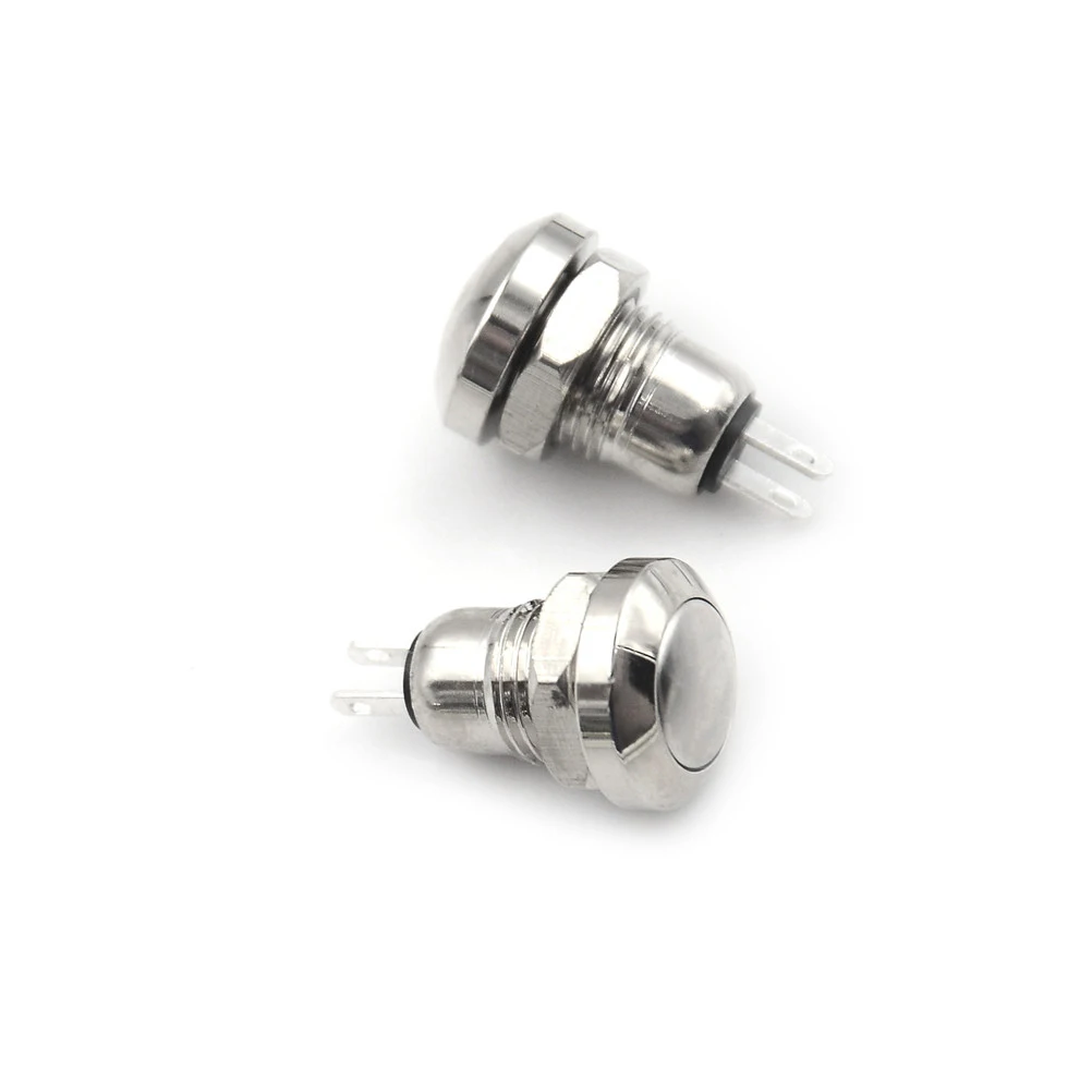 2 шт./лот 0.5A/250VAC 8 мм Металл Мгновенный 1NO 2Pin Мини кнопочный переключатель