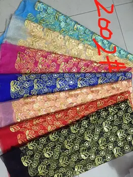 

Hot Sale Luxury African Lace Fabric 2019 High Quality Gold Sequins Tulle French 3D Lace Fabrics French Lace for Wedding Dress