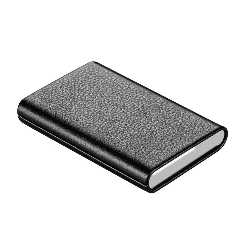 Men PU Business Name Card Holder Pocket Mini Credit Card Case with Magnetic Shut