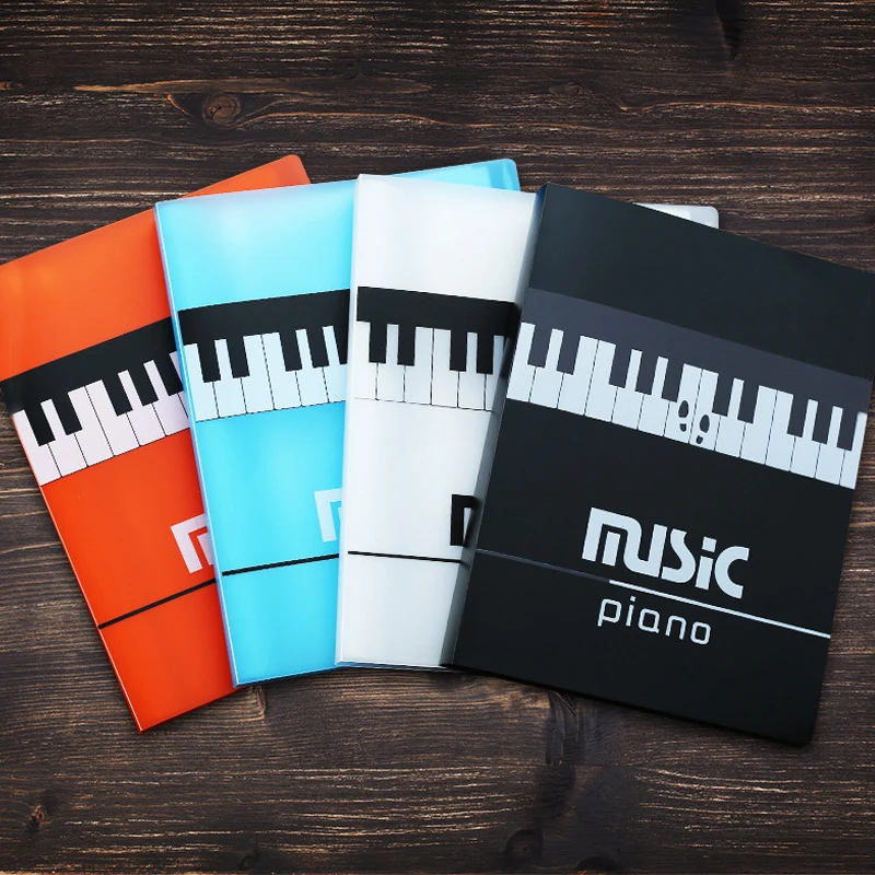 

Music Score Folder Expanded Sheet Piano Stave A4 Paper Holder with Transparent Pocket