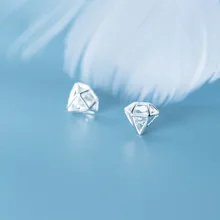 Настоящее серебро 925 пробы геометрические полые циркония гвоздик для пирсинга Серьги модные украшения для женщин подарок для девочек