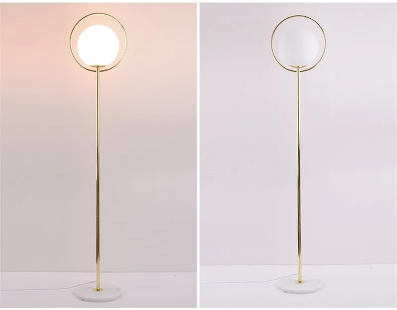 Постмодерн стеклянный шар, напольный светильник для гостиной, художественная прикроватная лампа для чтения спальни, скандинавский мраморный стоячий светильник, домашний декор, напольный светильник