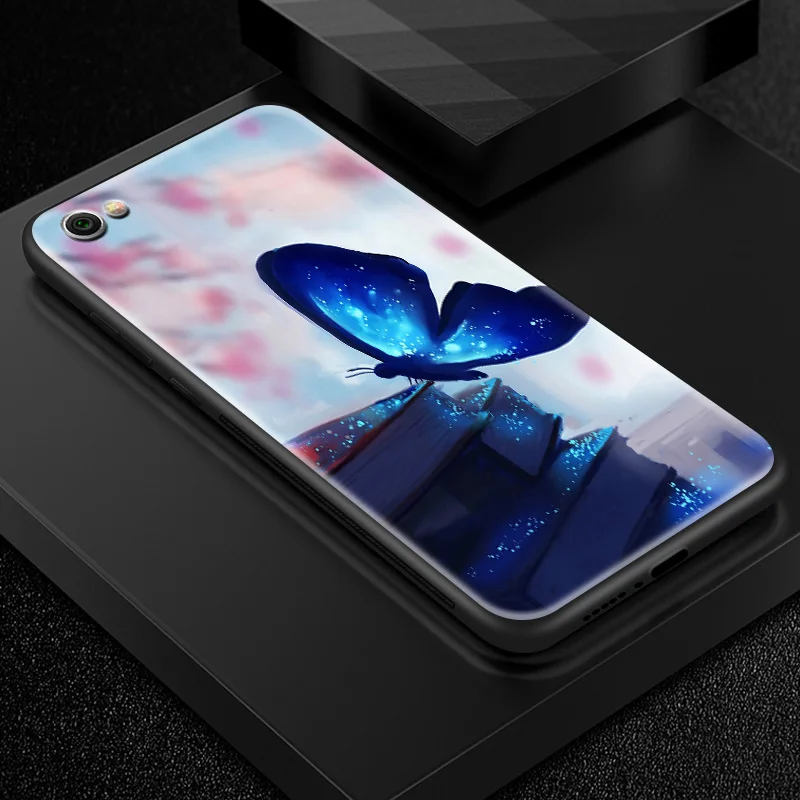 W315 Закаленное Стекло чехол для Xiaomi A1 A2 Lite 5X 6X Redmi 4X 5Plus 5A 6 6A 7 Go S2 Y3 Примечание 6 7 премьер-профессионал с узором в виде животных защитный чехол - Цвет: W315