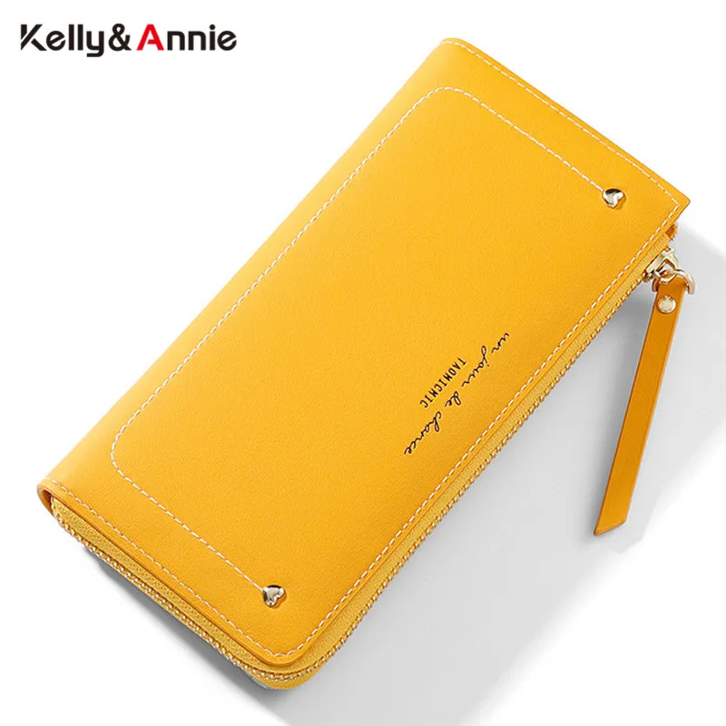 

Brand Designer Long Zipper Cluthch Women Wallets PU Leather Mobile Phone Pocket Card Holder Purse Female Wallet High Quality