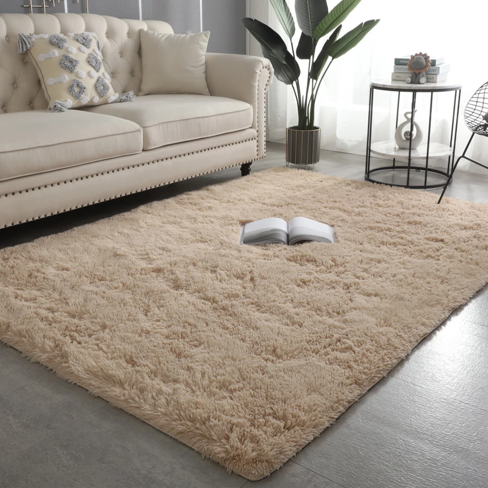 Скандинавский пушистый ковер коврики для спальни/гостиной прямоугольный