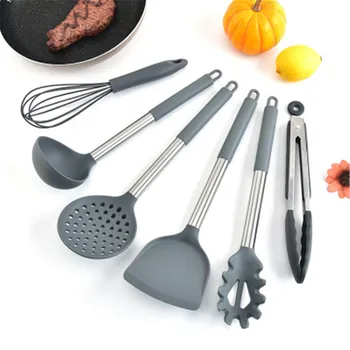 

6Pcs Kitchen Utensils Set,Cookware,Silicone Cooking Utensils Set,Non-stick Spatula with Storage Box Kitchen Tools