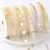 Лента из Органзы Christmas Heart/Love You/Just For You/Stars/Daisy Gold Foil Printed Ribbon For Gift Packaging Wedding DIY Crafts