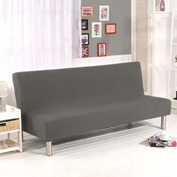 

1pc New Solid Color Sofa Covers Without Armrests Sofa Bed Cover Protector Slipcover All-inclusive Folding Stretch