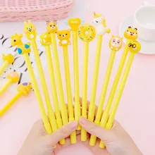 Rilakkuma, кавайная ручка, канцелярские принадлежности, 0,5 мм, единорог, милые студенческие ручки, гелевая ручка для письма, новые гелевые ручки, канцелярские принадлежности, кавайные школьные принадлежности