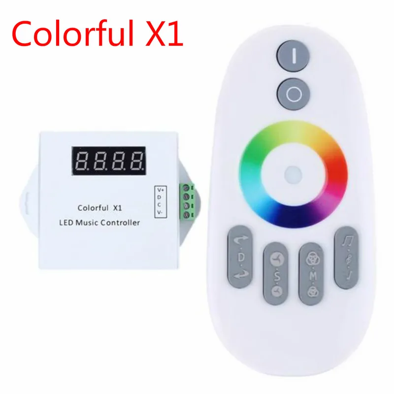 Бежевый WS2811/WS2812B/USC1903 светодиодный цифровой музыкальный контроллер красочный x1 x2 контроллер с РЧ сенсорным пультом дистанционного DC5-24V для RGB полосы света - Цвет: Бежевый
