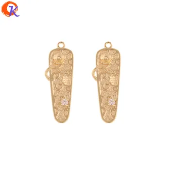 

Cordial Design 20Pcs 10*28MM Jewelry Accessories/Pendant/DIY Making/Genuine Gold Plating/CZ Charms/Hand Made/Earring Findings