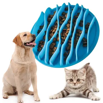 

Fun Dog Slow Feeding Bowl Pet Mat Snuffle Dog Feeder Interactive Training Stress Release Anti-choke Bowl Puppy Pet Supplies C42