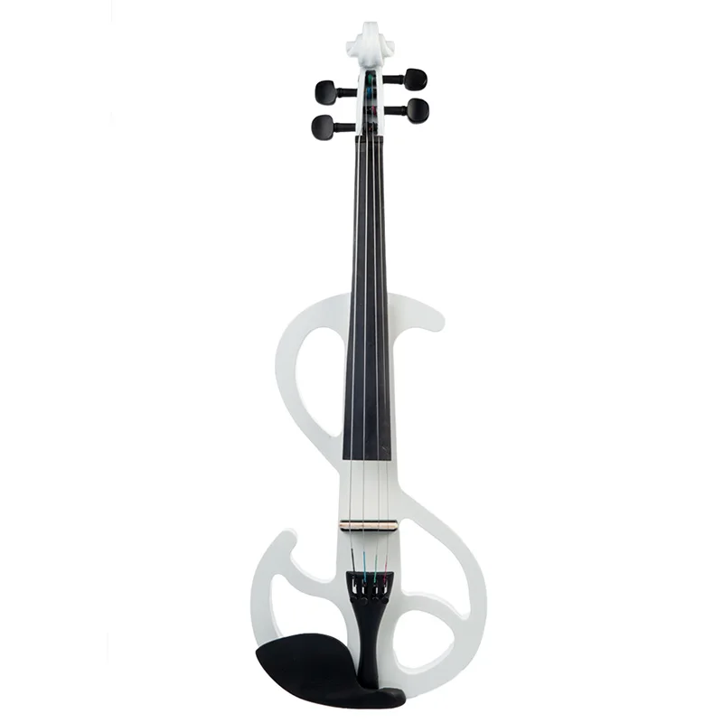 NAOMI Electric Violin 4/4 Electric Violin W/ Carrying Case+Bow S Type White Color Basswood Electric Violin New NAOMI Electric Violin 4/4 Electric Violin W/ Carrying Case+Bow S Type White Color Basswood Electric Violin New