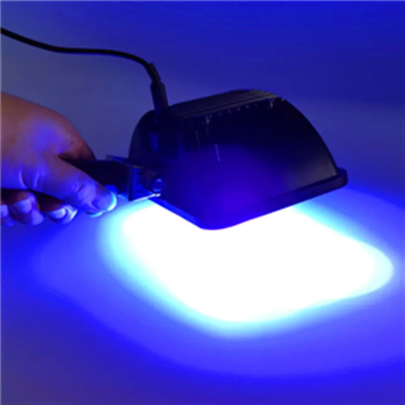 Handheld LED Ultraviolet Light UV Lamp High Energy Fast Curing Glue Nail Polish Plug Switch 3w uv lamp uv high energy curing lamp uv glue shadowless glue green oil curing led ultraviolet lamp car lamp repair 365nm 395nm