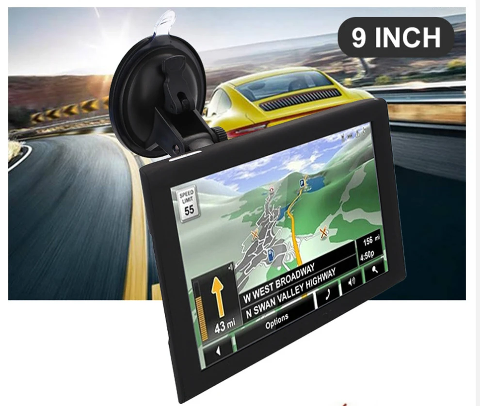 car navigation system Car truck 9 inch GPS Navigator ultra bright with newest EU map atv gps