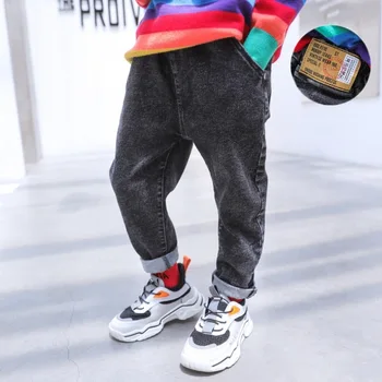 

2019 Autumn New Boys Trousers Children Casual Pants Kids All-match Cotton Middle Waist Loose Long Pants Baby Boys Jeans