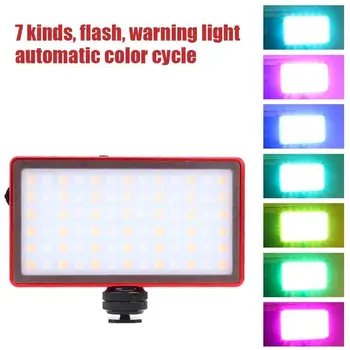 

RGB 360 Colors LED Light Dimmable 2500K-7000K 10W Vedio Panel Fill Light 1/4 Screw Adapter Camera Tripod Light Photo Accessories