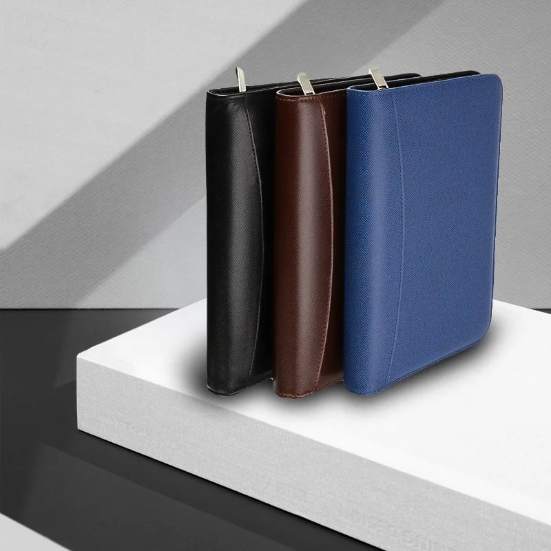 Cena Wielofunkcyjny A5 Faux skórzany notes osobisty spiralny nabiał Planner Organizer notatnik Travel Agenda Folder z kalkulatorem