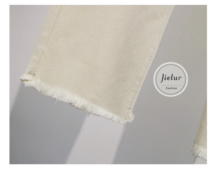 Jielur однотонные джинсы с высокой талией джинсовые брюки Femme Hole Hipster Basic новые женские джинсы Harajuku свободные