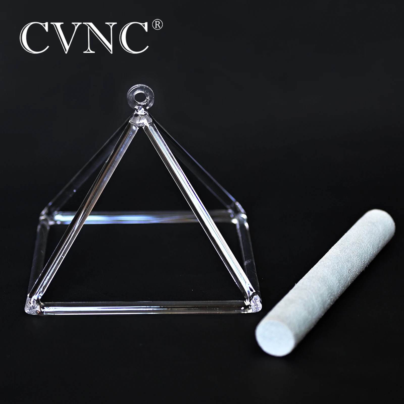 

CVNC 18 inch Chakra Clear Quartz Crystal Singing Pyramid