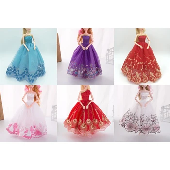 

Multiple Strapless Dress Princess Skirt for Doll Clothes