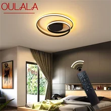 OULALA – plafonnier Led rond avec télécommande, 3 couleurs de luminosité réglables et à intensité réglable pour la maison