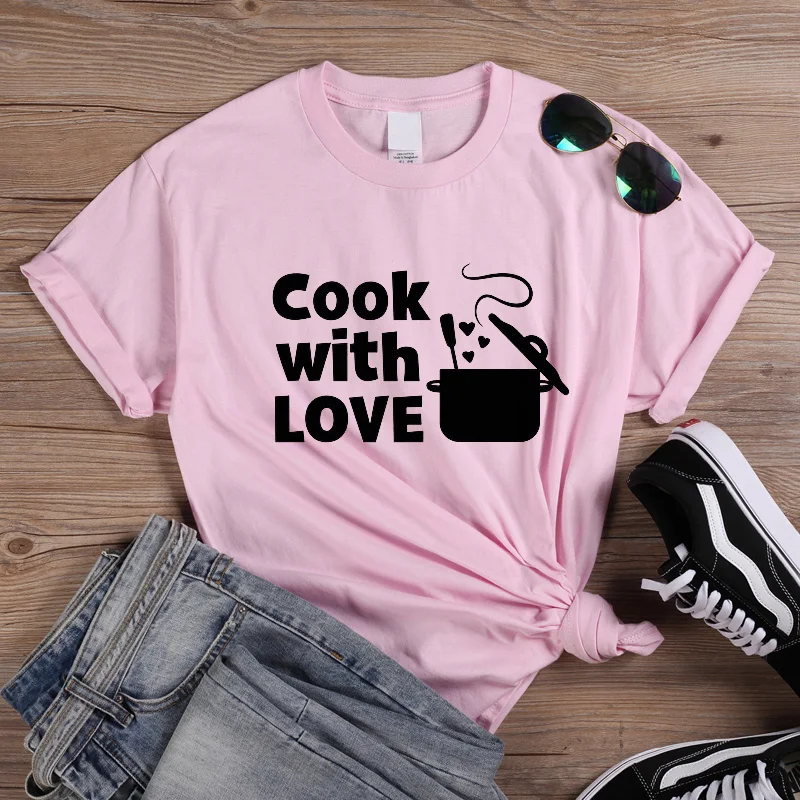 ONSEME Cook футболка с любовным письмом и принтом женская уличная футболка с круглым вырезом Эстетическая одежда топы с короткими рукавами для жены Q-909