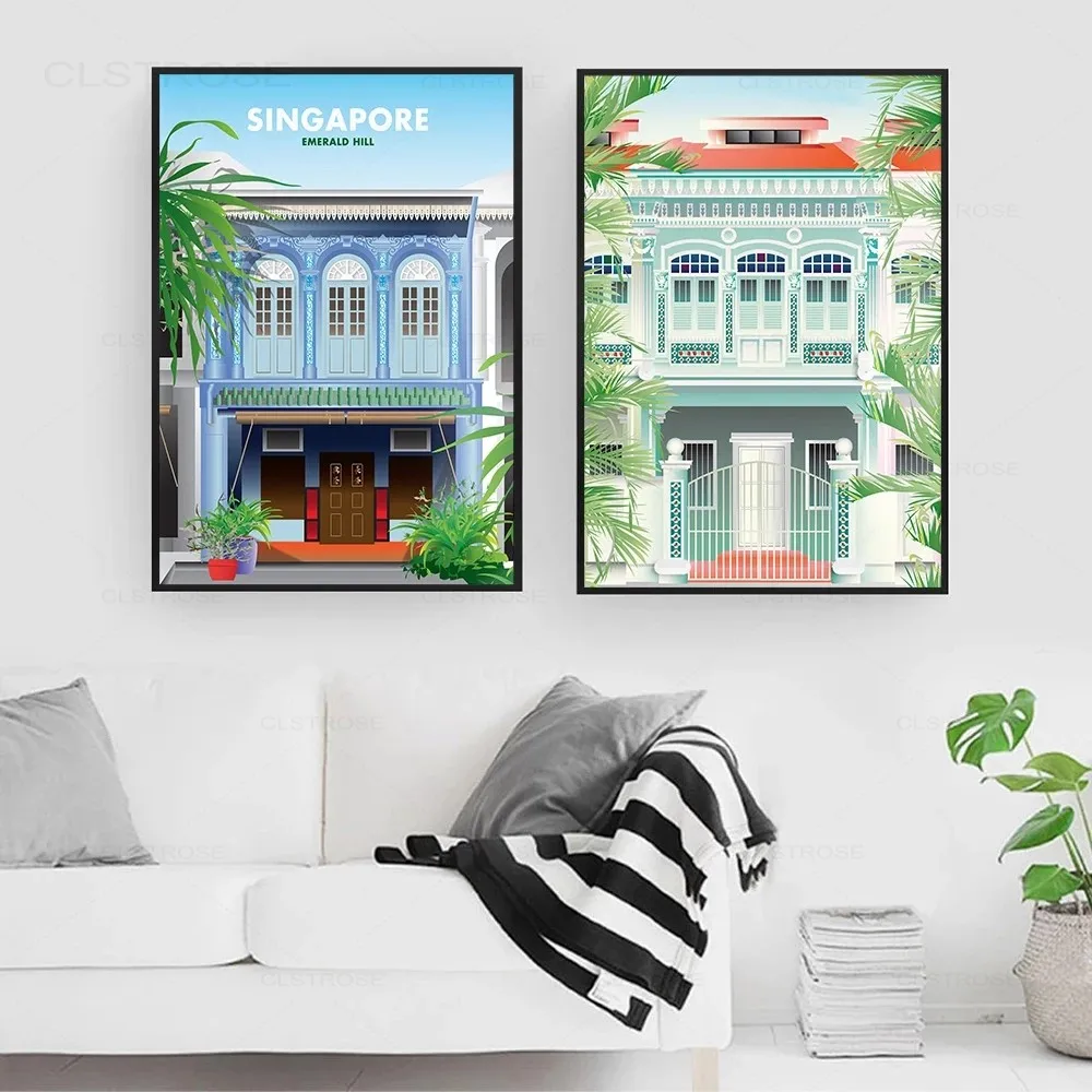 Digital Prints Prints Singapore Poster Photography Print Travel Poster Singapore Print Pastel