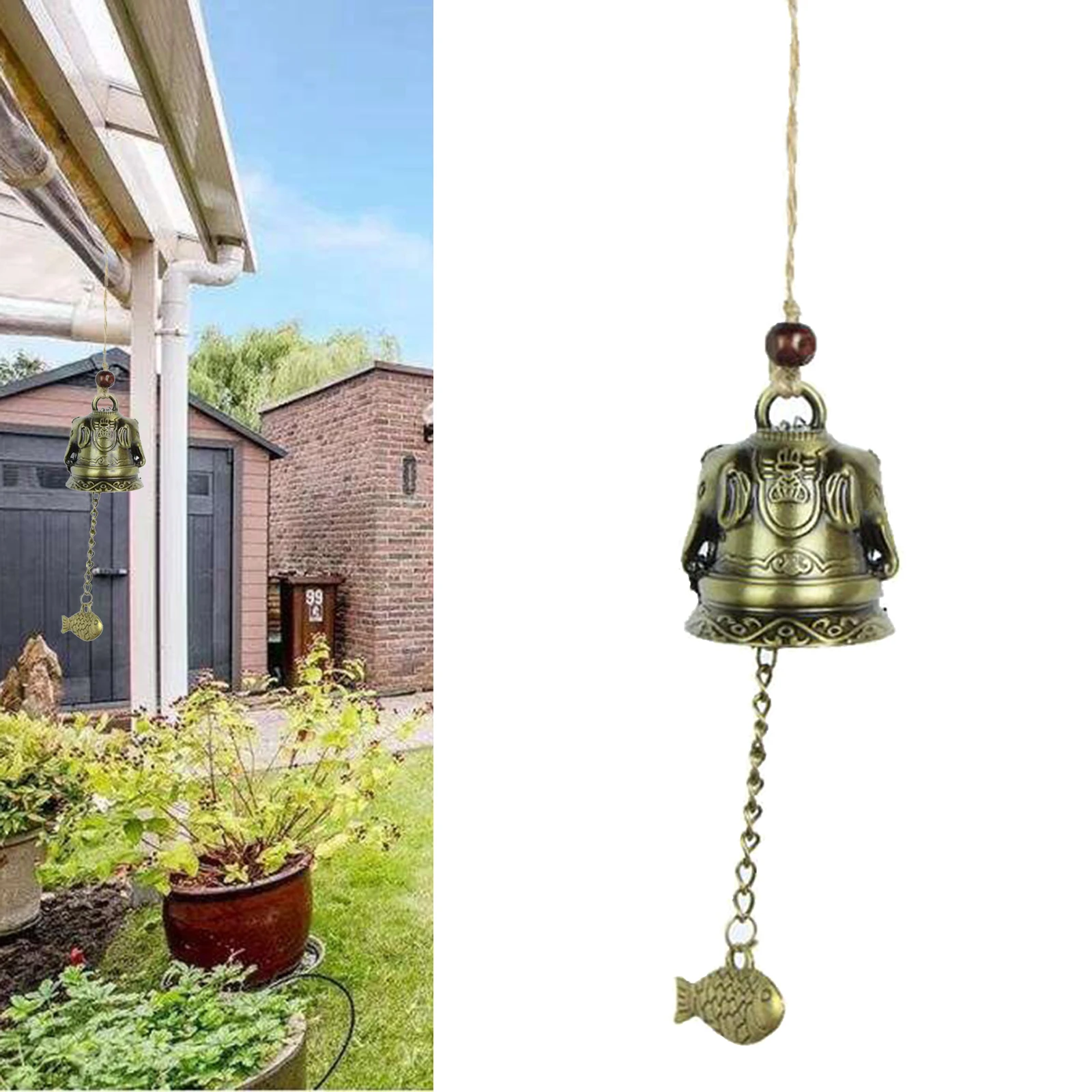 Japanese Furin Wind Chimes Cast Iron Pagoda With Bell/New in Box/Made in Japan