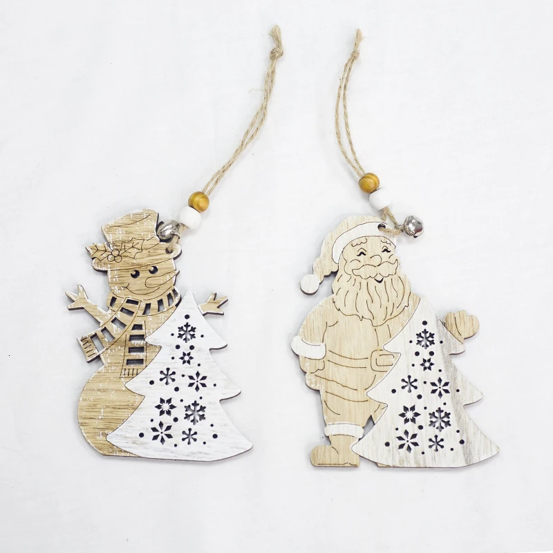 

1Pcs Santa Snowman Deer Christmas Tree Pendants Crafts Hanging Ornament New Year Xmas Decor Home Party Decoration Supplies 62881