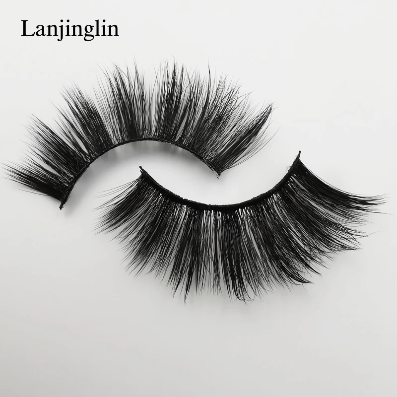 LANJINGLIN, 4/5 пар, норковые ресницы, натуральные, длинные, 3d, норковые накладные ресницы для наращивания, пушистые, без грубости, макияж, накладные ресницы