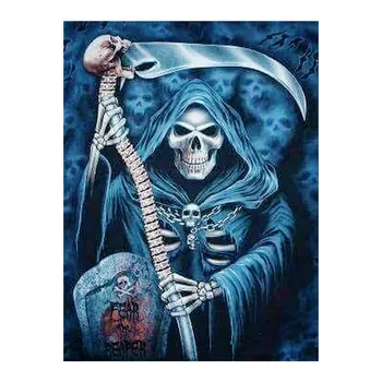 

5D DIY Skeleton of Death Diamond Painting Full halloween portrait New Toy sticking drill cross embroidery decorative gifts